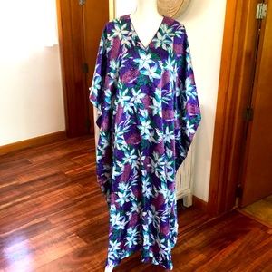 Floral Purple Kaftan Dress